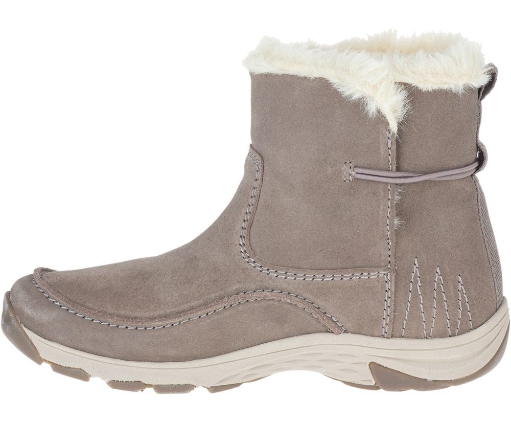 Merrell Boots Beige - Approach Sage Pull On Polar Waterproof - Womens 34KOEBAGM